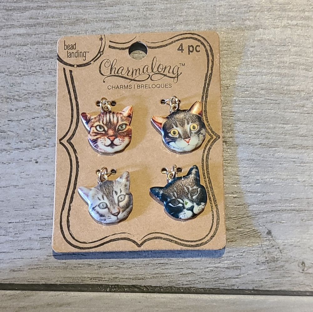 💐Bead Landing cat Charms🧁🍋🌷🎀🦄🪻🍍🍓🦉🐧💘